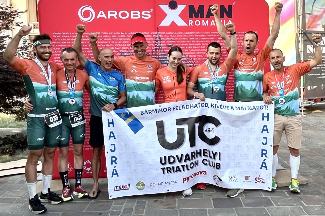 Az Udvarhelyi Triatlon Club csapata Nagyváradon •  Fotó: Facebook/Udvarhely Triatlon Club